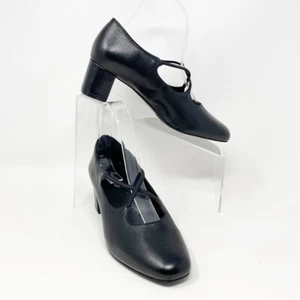 Trotters Damen schwarz Leder Stretch Crossover Komfort Absatz Pumps, Größe 7 NEU - Bild 1 von 13