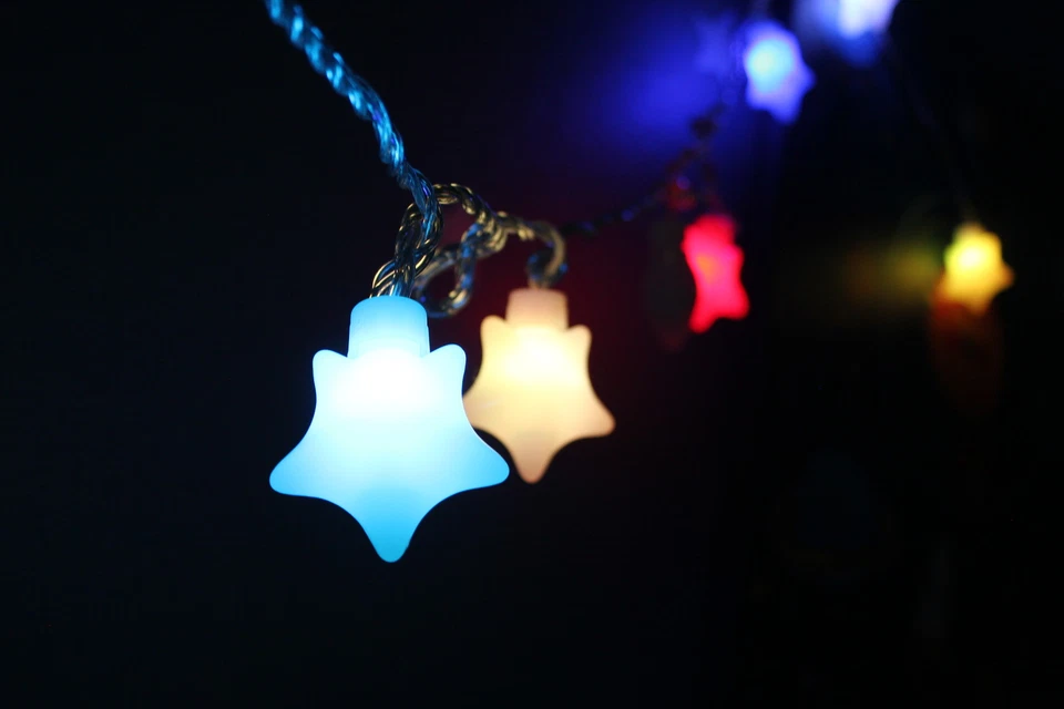 20 LED красный Valentine Twinkle звезда Baby детской комнаты свет, Baby Kid комнаты декор, ночь - Изображение 1 из 3