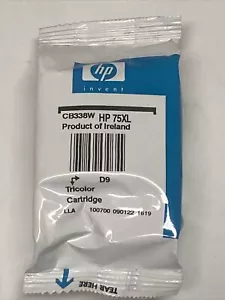 HP 75XL TRI COLOR INK Cartridge CB338W NEW Sealed Foil Bag - Zdjęcie 1 z 2