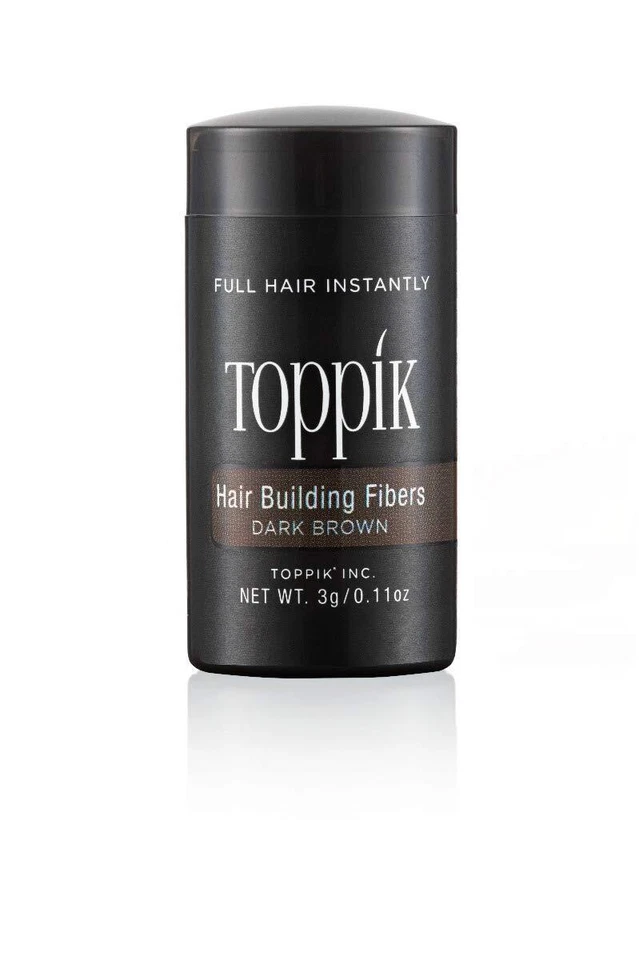 Toppik Hair Building Fibers Dark Brown Keratin 0.11 Oz 3g