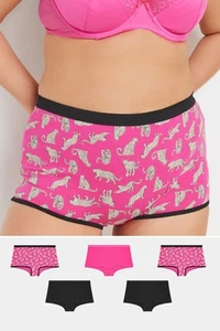 Yours Curve Women's Plus Size Leopard Print Shorts - Picture 1 of 10