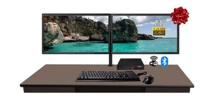 Lenovo Tiny Bundle i5 8TH 16GB 512GB SSD DUAL MONITOR 21" LCD WiFi Win 11 Pro - Afbeelding 1 van 9