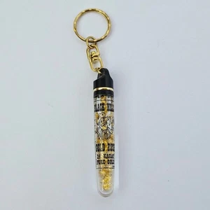 Black Hills 24 carati oro fiocco fiala galleggiante South Dakota souvenir portachiavi puro - Foto 1 di 7