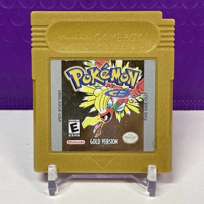 Pokemon Gold Version GBC (Game Boy Color, 2000) *New Battery* Authentic - Image 1 of 4