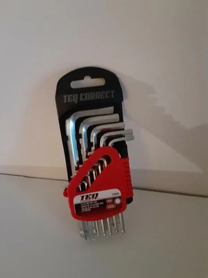 TEQ 13Pc Hex Key Set, Tampered Chrome vanadium steel, Hex key ball end - Image 1 of 2