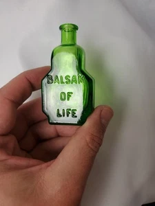 Wheaton's Balsam Of Life W71 Green Mini Bottle Quack Medicine Antique Bottle - Picture 1 of 6