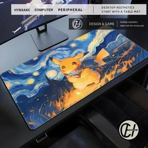 Gaming Mousepad Pikachu Keyboard Rug XXL Pokémon Desktop Rubber Mouse Mat Kawai3 - Afbeelding 1 van 8