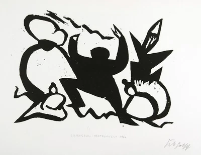 "Liliencron-Betrunken", 1964. Friedrich Karl GOTSCH (1900-1984 D) handsigniert - Bild 1 von 3