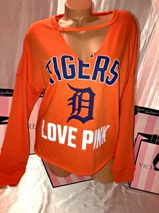 Victorias Secret PINK Detroit Tigers Crewneck Small - Picture 1 of 2