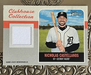 2019 Topps Heritage Nick Castellanos Clubhouse Collection GU Relic #CCR-NC - Bild 1 von 2