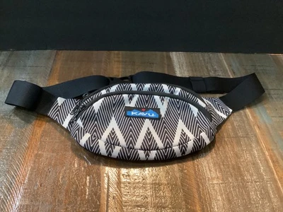 KAVU Spectator Fanny Pack belt Bag black/white outdoor hiking - Image 1 of 4