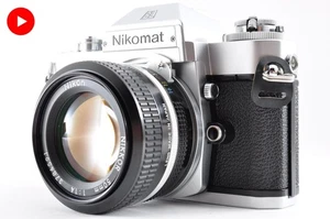 [Exc+5] Cámara fotográfica Nikon Nikomat EL plateada 35 mm + lente NIKKOR 50 mm f/1,4 - Imagen 1 de 22