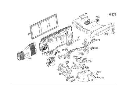 Cubierta de motor original Mercedes-Benz 278-010-58-02 Foto 1 de 2