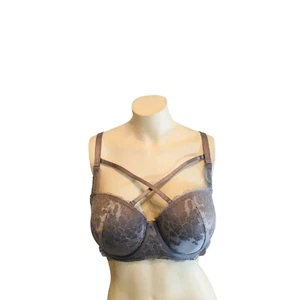 Sujetador convertible Torrid Curve gris con gris encaje talla 40D nuevo sin etiquetas - Imagen 1 de 9