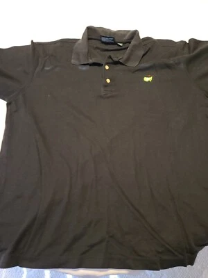 Camisa polo negra de manga corta Masters Collection para hombre talla XL 100 % algodón Pima Foto 1 de 4