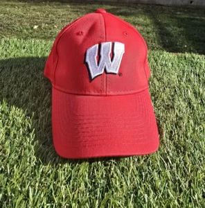 Signatures Wisconsin Badgers Adjustable Red Embroidered Snap Back Cap Hat NWT - Picture 1 of 9