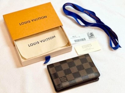 LOUIS VUITTON Damier Organizador de Bolsillo de Bolsillo N63145 Estuche para Tarjetas Nivel Foto 1 de 4