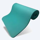 10mm Extra Long Non Slip Folding Exercise Mat W/ Carrying Strap Black / Teal