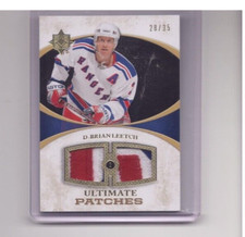 BRIAN LEETCH 2010-11 UPPER DECK ULTIMATE HOCKEY PATCHES GAME WORN PATCH SP/35