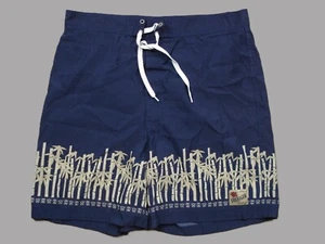 Vintage Tommy Hilfiger Swim Trunks Board Shorts Bamboo Print Embroidered Size XL - Picture 1 of 21