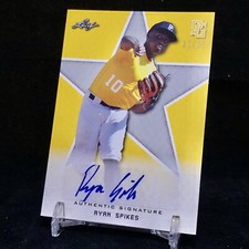 2020 Leaf Perfect Game National Showcase Yellow 23/25 Ryan Spikes  Auto RAYS