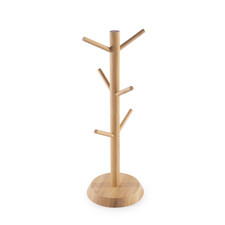 Bamboo Mug Tree Holder Cup Stand Free Standing Mug Organiser Cup Holder M&W