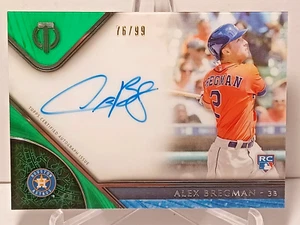 2017 Topps Tribute Alex Bregman Rookie On Card Autograph RC Auto GREEN /99 ๐ฅ๐ฅ - Picture 1 of 2