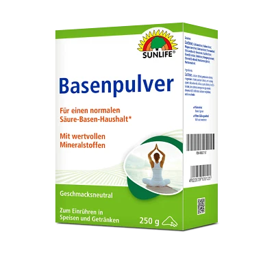 SUNLIFE® Basenpulver 250g Säure-Basen-Haushalt Übersäuerung Mineralien Vitamine  - Bild 1 von 4