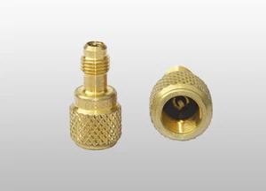 PREMIUM Brass Adapters : 1/4''M x 5/16''F ; 1/4''F x 5/16''M - Picture 1 of 5