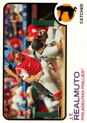 2022 Topps Heritage J.T. Realmuto Philadelphia Phillies #124 - Image 1 of 2