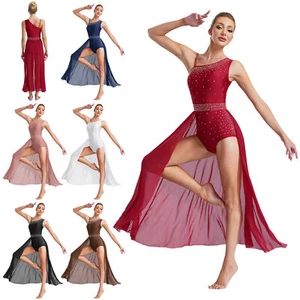 CHICTRY Damen Eiskunstlauf-Kleid Ärmellos Tanzkleid Ballettanzug Tanzbekleidung - Picture 1 of 80