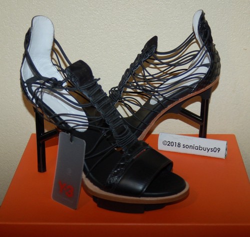 Sandali elasticizzati Adidas donna tacco Y 3 M22382 neri US taglia 5 5