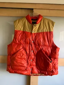 rag & bone Men's Down-Filled Shield Vest, Fire Red/Yellow Brown, Size XXL - Picture 1 of 6