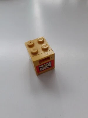 Lego Briefkasten Postkasten Post Box gelb mit Briefen Vintage - Bild 1 von 4