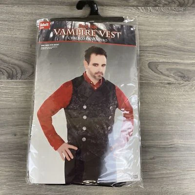 Chaleco Vampiro Lado Oscuro Negro Vestir Adulto OS Disfraz Accesorio 1 pieza Foto 1 de 4