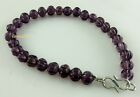 7" Bracelet Amethyst Color Watermelon Carved 6-7mm Hydro Smooth Gemstone Beads