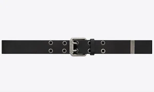 NWT Saint Laurent YSL Motorcycle Black Vintage Calf Leather Belt 85 US 34 $695 - Picture 1 of 24