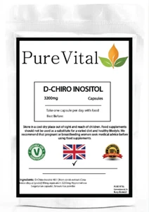 Capsules de D-Chiro Inositol 3200 mg - soutien hormonal et métabolique par PureVital - Photo 1/1