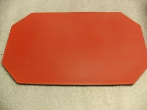 Silicone Rubber pads red 1/8" thick, Commercial Grade, High Temp. 10-3/4" long - Picture 1 of 5