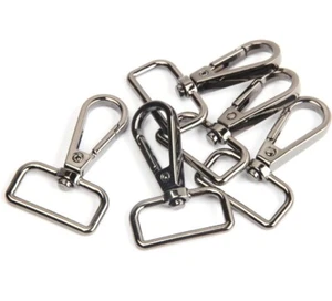 JWBIZ 12 Pcs D Ring Swivel Lobster Claw Clasp, Push Gate Snap Hooks Trigger... - Picture 1 of 6