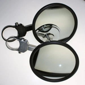 Axia Alloys Aluminum Extended Round 5" Side Mirror & Clamp - CONVEX- Polaris  - Foto 1 di 3