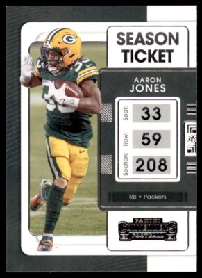 2021 Panini Contenders Aaron Jones Green Bay Packers #36 0947 - Image 1 of 2
