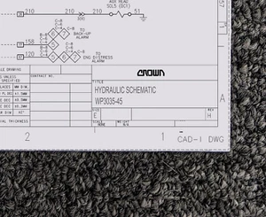Crown Forklift WP3035-45 Hydraulic Schematic Manual Diagram - Picture 1 of 1