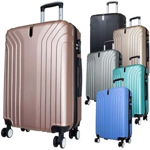 Hartschalle mittelgroßer Reisetrolley 4 Rollen 67cm 62L champagner türkis rosé - Bild 1 von 30