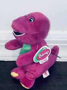 Barney the Purple Dinosaur Gund 1997 Plush Mini Bean Bag 7" Beanie Baby VTG NWT