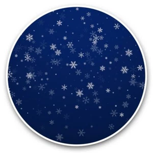 2 x Vinyl Stickers 20cm  - Snowflake Christmas Winter Theme Blue  #46319 - Afbeelding 1 van 8