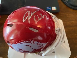 JOHN DALY OPEN & PGA CHAMP GOLF SIGNIERT ARKANSAS RAZORBACKS MINIHELM JSA - Bild 1 von 4