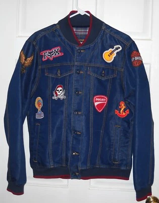 CHAQUETA DENIM Kenzo Jeans Outerwear con PARCHES Talla XL Foto 1 de 4