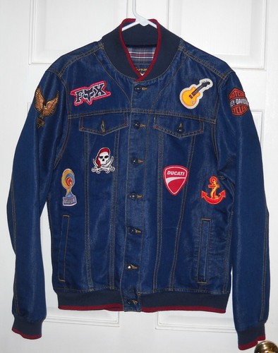 Kenzo Jeans capospalla GIACCA DENIM con TOPPE taglia XL