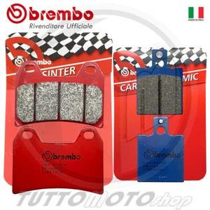 Kit Pastiglie freno BREMBO Ducati Monster 600 2000 2001 2002 Ant Rosse-Post Blu - Foto 1 di 4